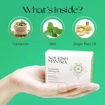 Nourish Mantra Handmade Bathing Soap (Cardamom & Mint) -125 gm | No. 1 Soap | Fights Skin Infection | 100% Natural Soap | Handmade With No Artificial Fragrance - Image 5