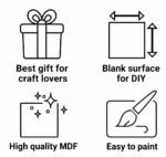 DIY Wooden Keychain Blanks Set of 20 with Stainless Steel Rings Precision Laser Cut Engineered Wood Key Chain Making Kit for Kids Teens Artists - Image 8