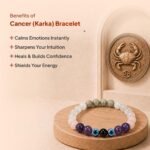 Karka (Cancer) Rashi Bracelet | Labradorite, Moonstone, Clear Quartz, Rose Quartz,Amethyst, Evil Eye | Emotional Stability & Intuition | Relieves Anxiety, Boosts Intuition | For Men & Women - Image 5