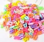 50 Piece Alphabet Multicolor Letter Charms Acrylic Beads for Jewellery Making Kids DIY Craft Beaded Bracelets, Necklace, Key Chains and Kids Jewellery (Multicolor Alphabet Shape) Pack Of 50 Pcs - Image 3