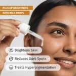 Vilvah Milk Drops Brightening Serum | Fades Dark Spots, Treats Hyperpigmentation & Evens Skin Tone | Hyaluronic Acid & Alpha Arbutin Serum for Women & Men | Suitable for All Skin Types | 20ml - Image 3