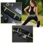 SYGA Running Waist Belt for Women & Men Sweat Rainproof Phone Holder with Adjustable Strap & 3 Pockets Headphone Hole WaistBag for All Kind of Phone-Sports, Yoga, Workout & Outdoor Activities- Black - Image 3