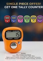 Portable Palm Tally Counter – Mechanical 4-Digit Hand Counter with Reset Knob – Ergonomic Design for Sports, Fitness, Prayer Counter,Tasbih Digital, Finger Counter for Mantra(Pack of 1) - Image 3