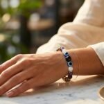 Makar (Capricorn) Rashi Bracelet | Smoky Quartz, Pyrite, Garnet, Amethyst, Moonstone, Evil Eye | For resilience & Ambition | Strengthen Focus & Strategic Planning | For Men & Women - Image 8