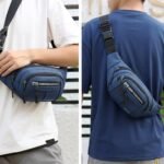 Waterproof Waist Bag for Men & Women | Adjustable Crossbody Sling Bag with Multi-Pocket Zipper Design | Lightweight Pouch for Running, Hiking, Cycling, Gym & Daily Use (35 × 12 × 5.5 cm) - Image 4