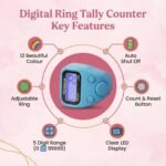 Digital Hand Tally Counter with Finger Ring,5-Digit LED Display,Reset Button (Model No.506) (Brown) - Image 4
