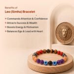 Simha (Leo) Rashi Bracelet | Tiger’s Eye, Carnelian, Pyrite, Sunstone,Amethyst, Evil Eye | Ideal For Career Growth & Recognition | Enhances Charisma, Confidence & Authority |For Men & Women - Image 5