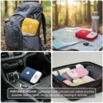 JJLFresheners 4Pcs Empty Travel Mini First Aid Pouch, Portable Outdoor First Aid Medical Rescue Bag Multi-Function Emergency Medicine Storage Organizer Bag Health and Household Supplies (Small) - Image 3