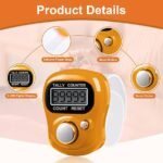 Digital Finger Tally Counter for Naam Jap, 5-Digit LCD Display, Silicone Strap, Count and Reset Button, 2 Pack (Multicolour) - Image 3