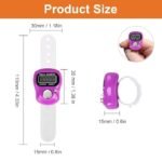 Digital Finger Tally Counter for Naam Jap, 5-Digit LCD Display, Silicone Strap, Count and Reset Button, 2 Pack (Multicolour) - Image 5