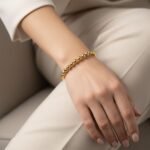 8mm Gold Bead Bracelet for Women - Premium Imitation Gold Ball Stretch Bracelet - Minimalist Stackable Fashion Jewelry - Classic Round Bead Wristband - Elegant Gift for Women and Teens - Image 4