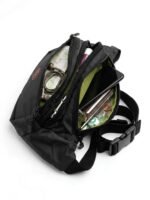 Unisex Waist Bag for Men & Women | Water Resistant Crossbody Sling Bag | Adjustable Strap | Multi Pocket Travel Chest Bag | Black - Image 6