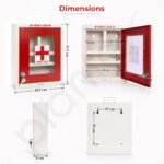 Plantex First Aid Kit Box with Multi Compartment/Emergency Medical Box for Home - School - Office/Medicine Boxes with Lock & Keys - (Red & Ivory) – GI Steel - Image 3