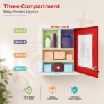 Plantex First Aid Kit Box with Multi Compartment/Emergency Medical Box for Home - School - Office/Medicine Boxes with Lock & Keys - (Red & Ivory) – GI Steel - Image 5