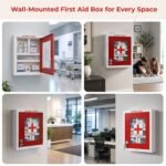 Plantex First Aid Kit Box with Multi Compartment/Emergency Medical Box for Home - School - Office/Medicine Boxes with Lock & Keys - (Red & Ivory) – GI Steel - Image 9