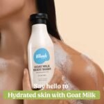 Vilvah Goat Milk Body Wash | Gentle Hydrating Body Cleanser for Deep Cleansing & Skin Nourishment | Repairs Skin Barrier & Soothes Irritation | With Goat Milk, White Lily Oil & Coconut Oil | For All Skin Types | 250ml - Image 3