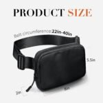 Fanny Pack for Women Men，Crossbody Bags for Women Trendy，Everywhere Belt Bag with Adjustable Strap for Workout Running Traveling Hiking, black, one size - Image 5