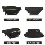 Bag-Age 03 Waist Bag, Fanny Pack for Men & Women with Adjustable Strap, Crossbody Bag, Money Belt Sport Bag, Travel Hiking Zipper Bag, Sports Travel & Daily Use (Black) - Image 6