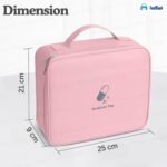 FunBlast Travel First Aid Bag - Medical Portable Medicine Storage Bag, Waterproof Pill Organizer with Mesh Pocket, Zippered Medicines Bag for School, Travel, Camping (Pink) - Image 3
