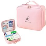 FunBlast Travel First Aid Bag - Medical Portable Medicine Storage Bag, Waterproof Pill Organizer with Mesh Pocket, Zippered Medicines Bag for School, Travel, Camping (Pink) - Image 4