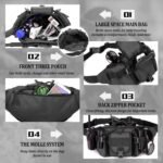Rosky Multipurpose Waist Bag for Men & Women – Adjustable Travel Fanny Pack with Multiple Compartments, Crossbody Tactical Belt Bag for Hiking, Cycling, Gym, Running & Daily Use (Black) - Image 6