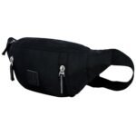 Leather World Waist Bag Travel Waist Pouch Belt Sport Bag Bum Bag for Men and Women Nylon (Black) - Image 3