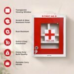 Plantex Metal Emergency First Aid Box for Home/School/Office with Key Lock/Medicine Boxes/First Aid Kit Box/Multi Compartment Medicine Organizer Box - (Red & Ivory) - Image 4