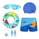 Morex Kids 6-in-1 Swimming Kit for Boys | Swim Trunks, Silicone Cap, Anti-Fog Goggles, Swim Tube, Nose Clip & Earplugs | Perfect Swim Kit for Pool, Beach, & Water Fun_Multicolor-2_6-8Yrs - Image 6