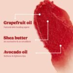Vilvah Grapefruit Lip Balm for Dry, Chapped & Cracked Lips | Heals, Nourishes, Hydrates & Adds Natural Tint | Nourishing Shea Butter Formula | 10g - Image 4