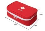 Inditradition Emergency First Aid Kit Pouch (Empty) | Multi-Layer Travel Medicine Pouch, 23x13 CM (Red) - Image 3