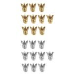 SNAPPSY® 20 Pcs Crown Shaped Spacer Loose Beads Jewelry Charms Connector Gold& Silver - Image 3