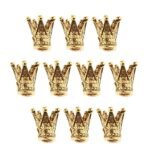 SNAPPSY® 20 Pcs Crown Shaped Spacer Loose Beads Jewelry Charms Connector Gold& Silver - Image 4