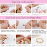 SYGA Plastic Beads for Kids Crafts Children's Jewelry Making Kit DIY Bracelets Necklace Hairband and Rings Craft Kits Birthday for 4, 5, 6, 7-Year-Old Little Girls(DIYBeadsSet-9) Multicolor - Image 6