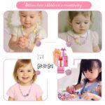 SYGA Plastic Beads for Kids Crafts Children's Jewelry Making Kit DIY Bracelets Necklace Hairband and Rings Craft Kits Birthday for 4, 5, 6, 7-Year-Old Little Girls(DIYBeadsSet-9) Multicolor - Image 7