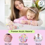 SYGA Plastic Beads for Kids Crafts Children's Jewelry Making Kit DIY Bracelets Necklace Hairband and Rings Craft Kits Birthday for 4, 5, 6, 7-Year-Old Little Girls(DIYBeadsSet-9) Multicolor - Image 8
