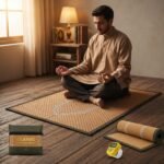 Treasure Tree Travel Prayer Mat with Zip Pouch & Digital Tasbih Tally Counter Ring Combo, Foldable Velvet Janamaz Sajdah Mat for Men and Women, Portable Islamic Prayer Mat, (Random Colour) - Image 3