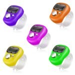 Digital Finger Counter Naam Jap Counter Bhajan Mantra Jaap | Tally Counter Finger Ring Japa Counter Tasbeeh Counter Ring Prayer Meditation | Pack of 5 | Multicolour - Image 3