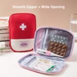 2 Packs Travel First Aid Bag,Empty Mini First Aid Pouch,Emergency Medicine Storage Organizer Bag Health and Household Supplies - Image 3