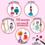 Chalk and Chuckles Keychain Dolls Art and Craft Kit for Girls 9-12 Years | Make 15 DIY Keychains, Wooden Beads, Rakhi, Birthday Gift for Kids Ages 8+, Teens & Adults, Creative Activity Toy for Parties - Image 4