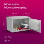 Godrej Security Solutions Forte Pro 10 Litres Digital Electronic Safe Locker for Home & Office with Motorized Locking Mechanism (Light Grey) - Image 3