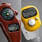 Digital Tasbeeh & Tally Counter Combo Pack (2 Pcs) - Treasure Tree Wooden Look Compass Jaap Counter + Ring Counter for Prayer, Meditation, Mantra Chanting, Gym Reps & Knitting - Image 7