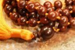 Original Knotted Red Sandalwood mala Malai with One Guru Beads Tassel 108+1 Beads/Rakta Chandan Mala/Lal Chandan Mala for Meditation Pooja Chanting, Prayer [ Size 6 mm per Beads ] - Image 2