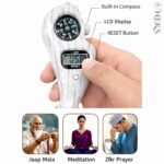 Digital Tally Counter with Compass naam jap Counter Finger Counter for Pooja Meditation Prayer Japa Mala (White) - Image 4