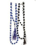 RK Basics Tasbih Crystal Islamic Salat Prayer Tasbeeh 100 Beads Set of 2 Pack (Black & Blue) - Image 2