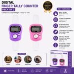 Pack of 2 Electronic Finger Clicker Counter – Digital Finger Counter, Tasbih/Dhikr/Naam Jaap/Tally Counter for Prayer, Knitting, Golf & Chanting (Blind Color Surprise) - Image 2
