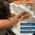 shumee Finger Painting Kit for Kids with 6 Washable Non-Toxic Colors, - Image 3