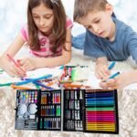 AMARIYA 145 Pcs Art Set for Kids Drawing Kit with Colour Pencils Oil Pastels Water Colours Sketch Pens Crayons Paint Brushes Art Supplies for School Projects Craft Drawing Painting Gift Set Colour Box - Image 2