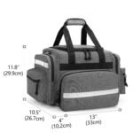 Damero Professional Medical Bag Empty, First Responder Trauma Bag with Detachable Dividers for Home Health Care, EMT, EMS, Gray - Image 5
