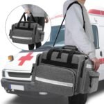 Damero Professional Medical Bag Empty, First Responder Trauma Bag with Detachable Dividers for Home Health Care, EMT, EMS, Gray - Image 6