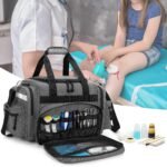 Damero Professional Medical Bag Empty, First Responder Trauma Bag with Detachable Dividers for Home Health Care, EMT, EMS, Gray - Image 7